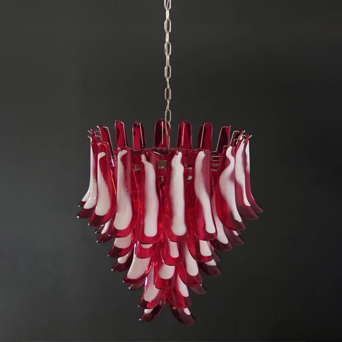 Vintage Red Murano Petals Chandelier-DWHOME