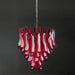 Vintage Red Murano Petals Chandelier-DWHOME