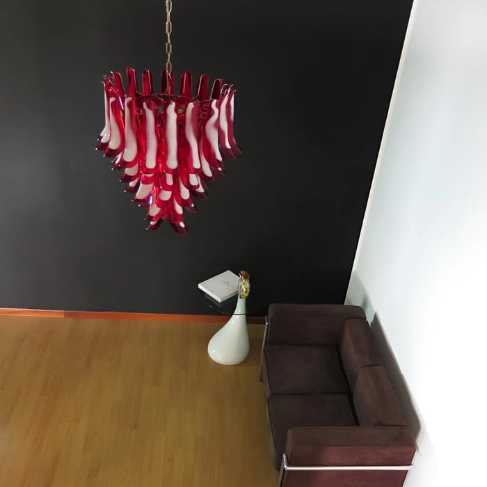 Vintage Red Murano Petals Chandelier-DWHOME