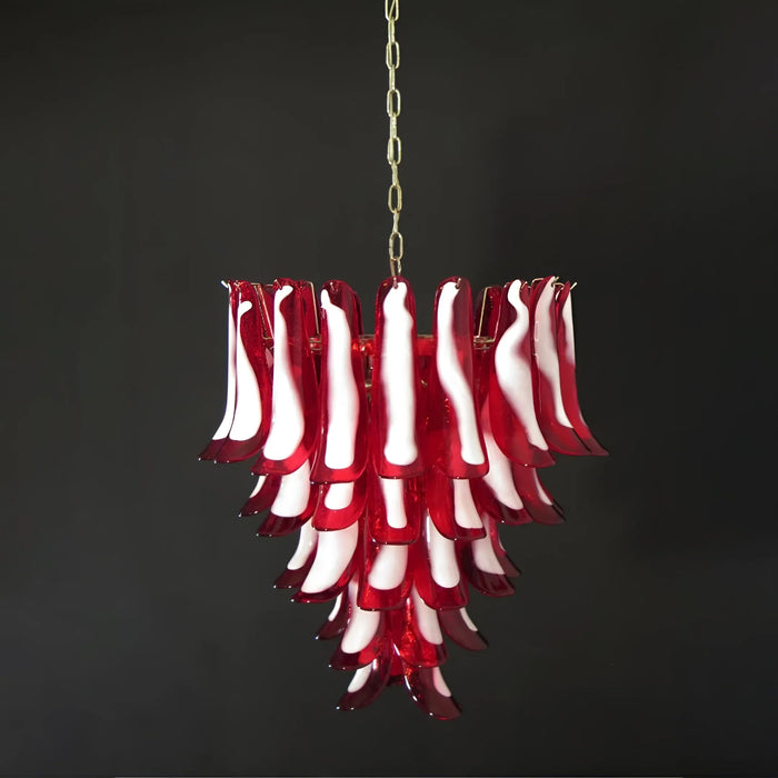 Vintage Red Murano Petals Chandelier-DWHOME