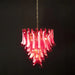 Vintage Red Murano Petals Chandelier-DWHOME