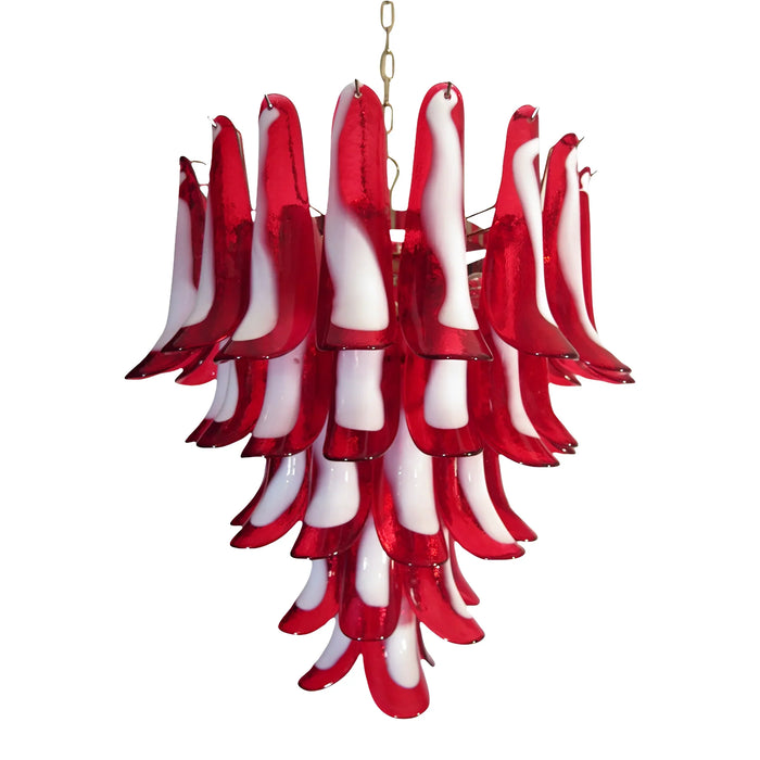 Vintage Red Murano Petals Chandelier-DWHOME