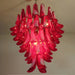 Vintage Red Murano Petals Chandelier-DWHOME