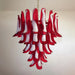 Vintage Red Murano Petals Chandelier-DWHOME