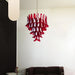 Vintage Red Murano Petals Chandelier-DWHOME