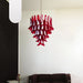 Vintage Red Murano Petals Chandelier-DWHOME