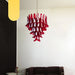 Vintage Red Murano Petals Chandelier-DWHOME