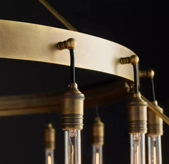 Vintage Round 3 Tier Metal Axis Pendant Chandelier - DWHOME