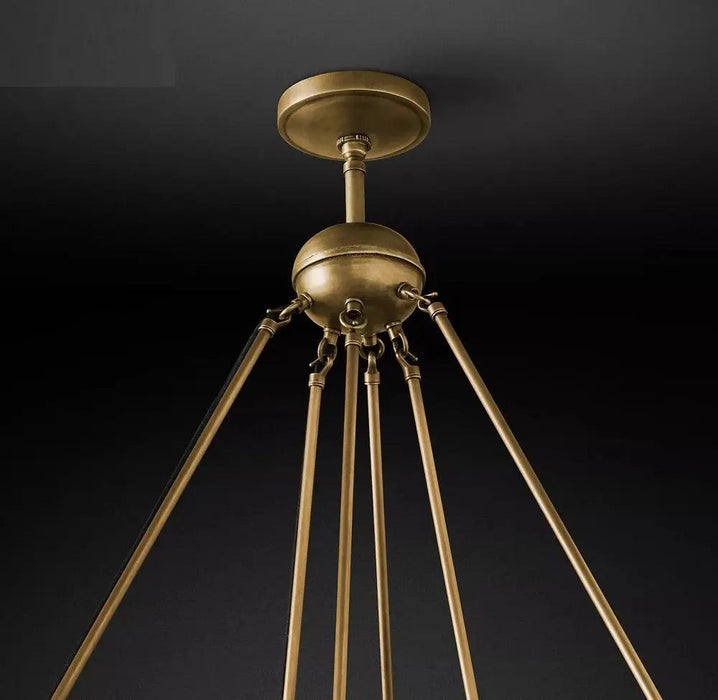 Vintage Round 3 Tier Metal Axis Pendant Chandelier - DWHOME
