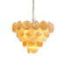Elegant Gold Murano Disc Chandelier-DWHOME
