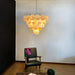 Elegant Gold Murano Disc Chandelier-DWHOME