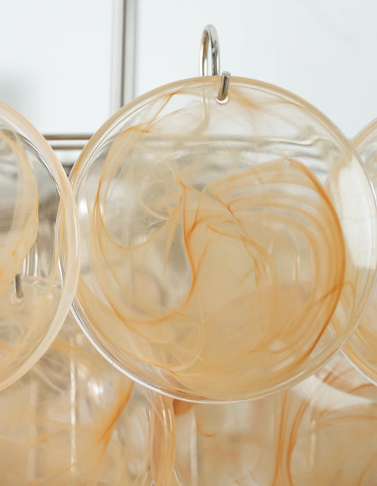 Elegant Gold Murano Disc Chandelier-DWHOME