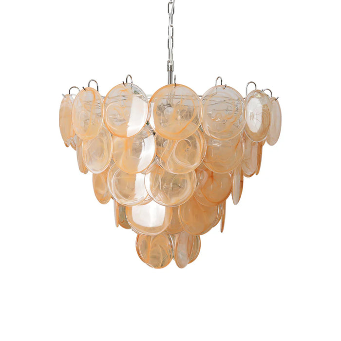 Elegant Gold Murano Disc Chandelier-DWHOME