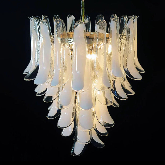 Vintage Transparent Murano Petals Chandelier