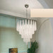 Vintage Transparent Murano Glass Petals Drop Chandelier-DWHOME