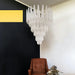 Vintage Transparent Murano Glass Petals Drop Chandelier-DWHOME