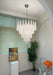Vintage Transparent Murano Glass Petals Drop Chandelier-DWHOME