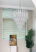 Vintage Transparent Murano Glass Petals Drop Chandelier-DWHOME