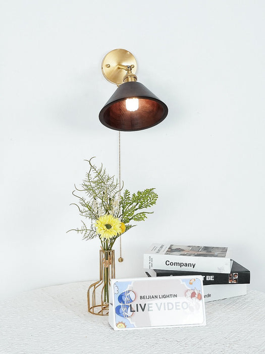 Vintage Wood Plug - in Wall Lamp - Vakkerlight