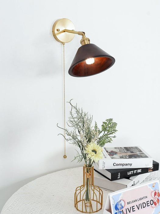 Vintage Wood Plug - in Wall Lamp - Vakkerlight