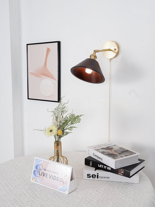 Vintage Wood Plug - in Wall Lamp - Vakkerlight