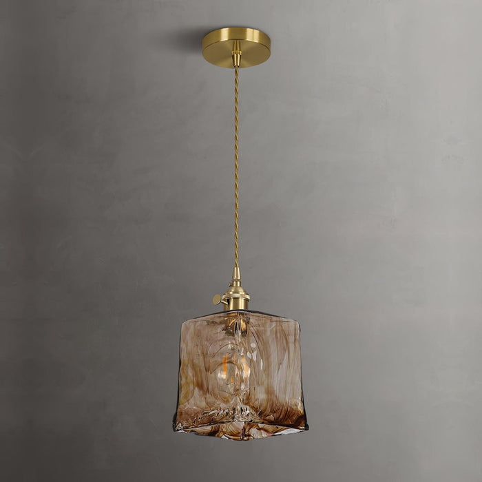 Plafonnier Vintage en Verre Marron - DWHOME