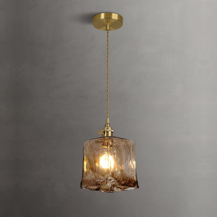 Plafonnier Vintage en Verre Marron - DWHOME