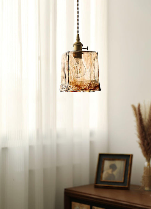 Plafonnier Vintage en Verre Marron - DWHOME