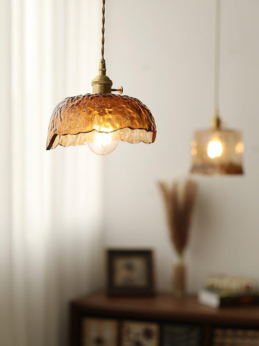 Plafonnier Vintage en Verre Marron - DWHOME