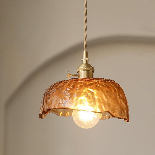 Vintage Brown Glass Pendant Light-DWHOME