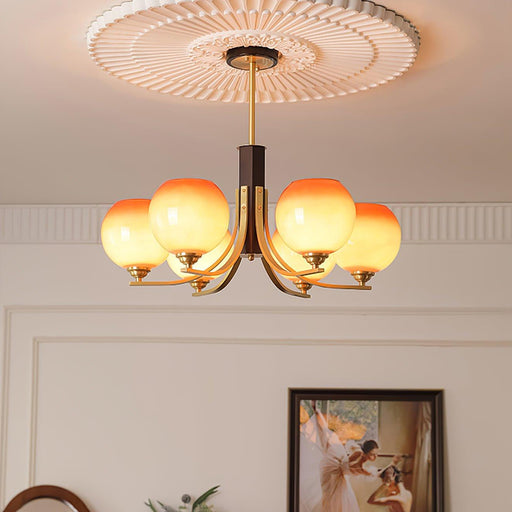 Vintage Caramel Globe Chandelier-DWHOME
