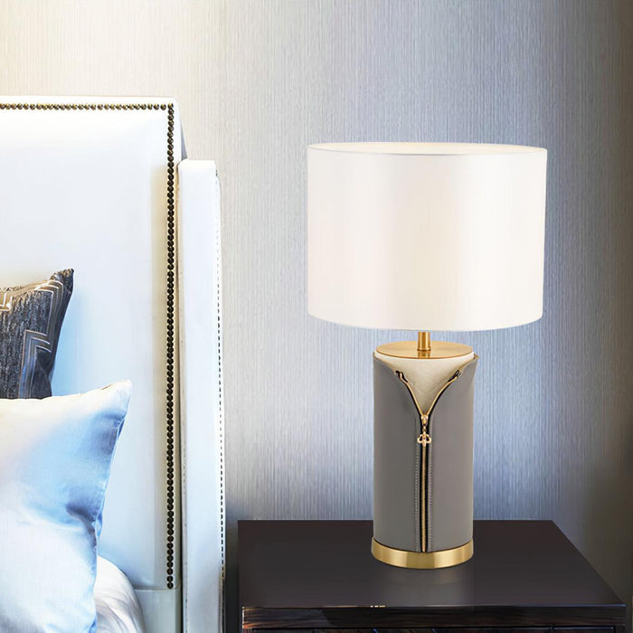 Lampe de table vintage en cuir - DWHOME