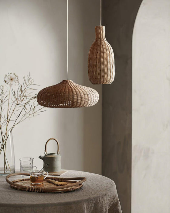Vintage Rattan Pendant Lamp-DWHOME