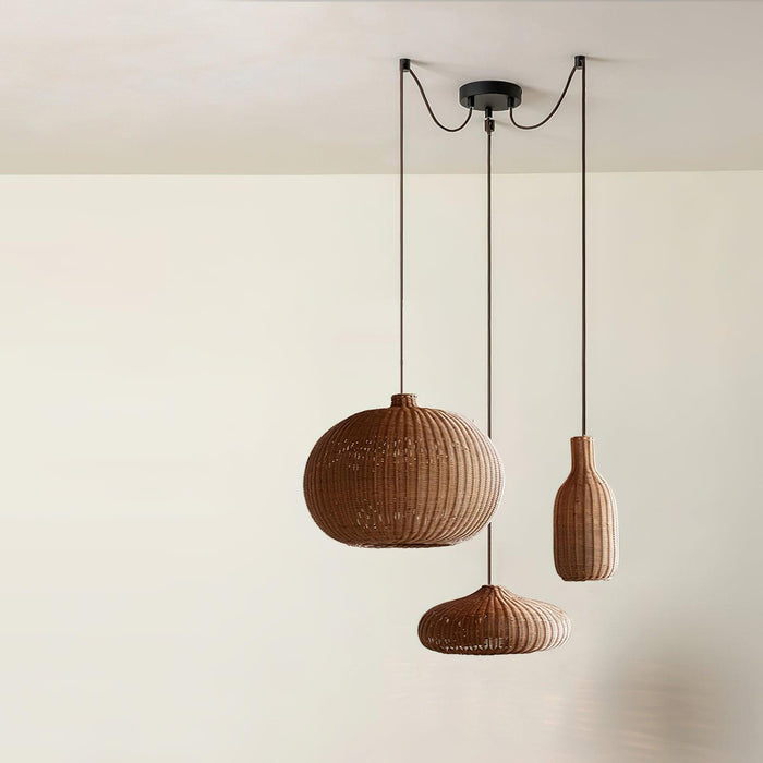 Vintage Rattan Pendant Lamp-DWHOME