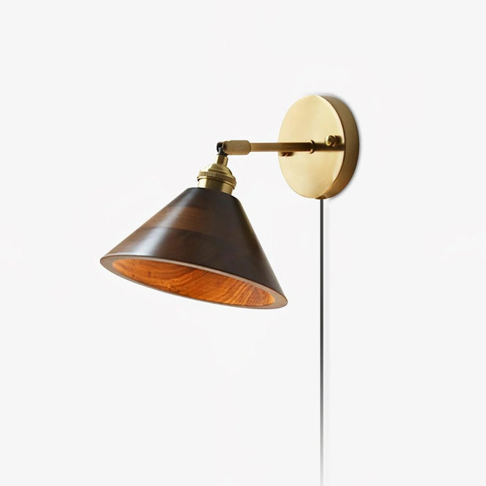 Vintage Wood Plug - in Wall Lamp - Vakkerlight