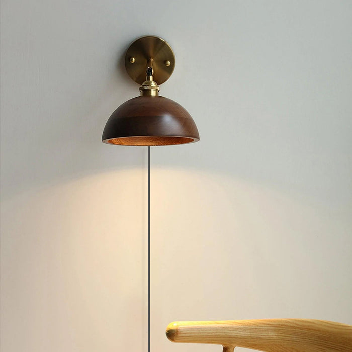 Vintage Wood Plug - in Wall Lamp - Vakkerlight