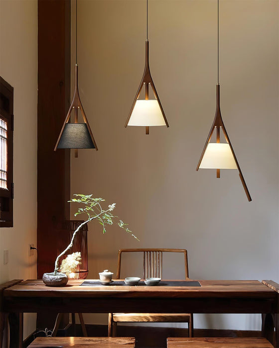 Nanzhi Wood Pendant Lamp-DWHOME