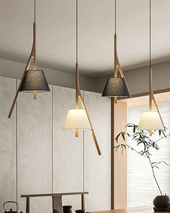 Nanzhi Wood Pendant Lamp-DWHOME