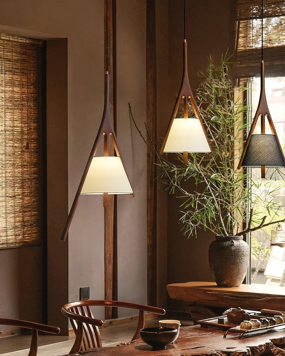 Nanzhi Wood Pendant Lamp-DWHOME
