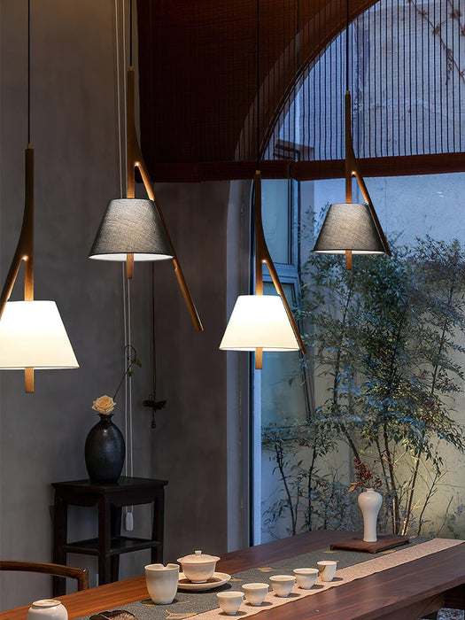 Nanzhi Wood Pendant Lamp-DWHOME