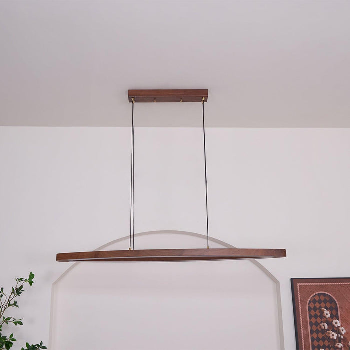 Walnut Arc Linear Pendant Lamp-DWHOME