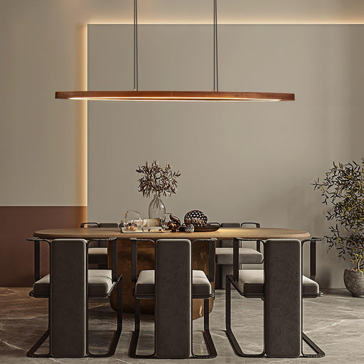 Walnut Arc Linear Pendant Lamp-DWHOME