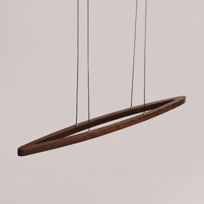 Walnut Arc Linear Pendant Lamp-DWHOME