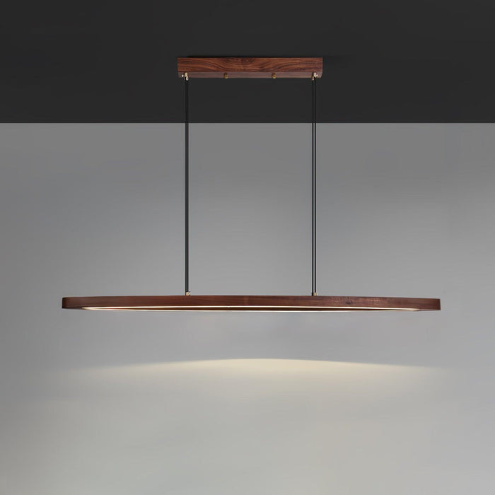 Walnut Arc Linear Pendant Lamp-DWHOME