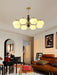 Walnut Beige Orb Chandelier-DWHOME