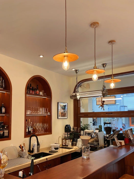 Walnut Conical Pendant Light - DWHOME