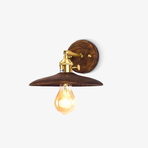 Walnut Flared Wall Light-DWHOME