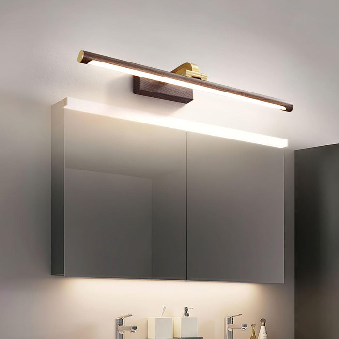 Walnut Color Linear LED Wall Light-DWHOME
