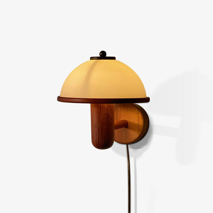 Mushroom Wood Wall Lamp-DWHOME