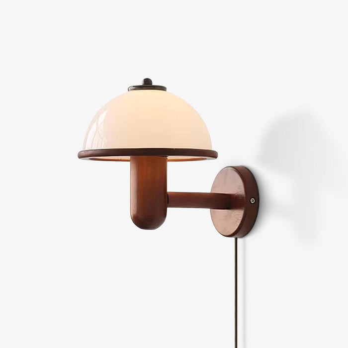 Mushroom Wood Wall Lamp-DWHOME